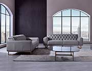 Light Gray Leather sofa AE 693