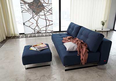 Lounge Sofa bed in Blue IL Lux