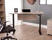 Gray Electric Standing Desk by Unique Furniture