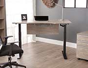 Gray Electric Standing Desk by Unique Furniture