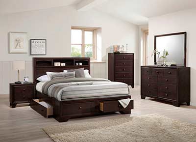 Espresso Finish Storage Bedroom FA Marybeth