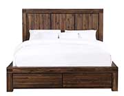 Modern Bed in Brown Finish MS 078