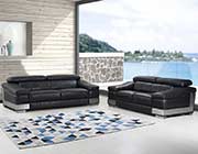 Black Leather Sofa set GU 15