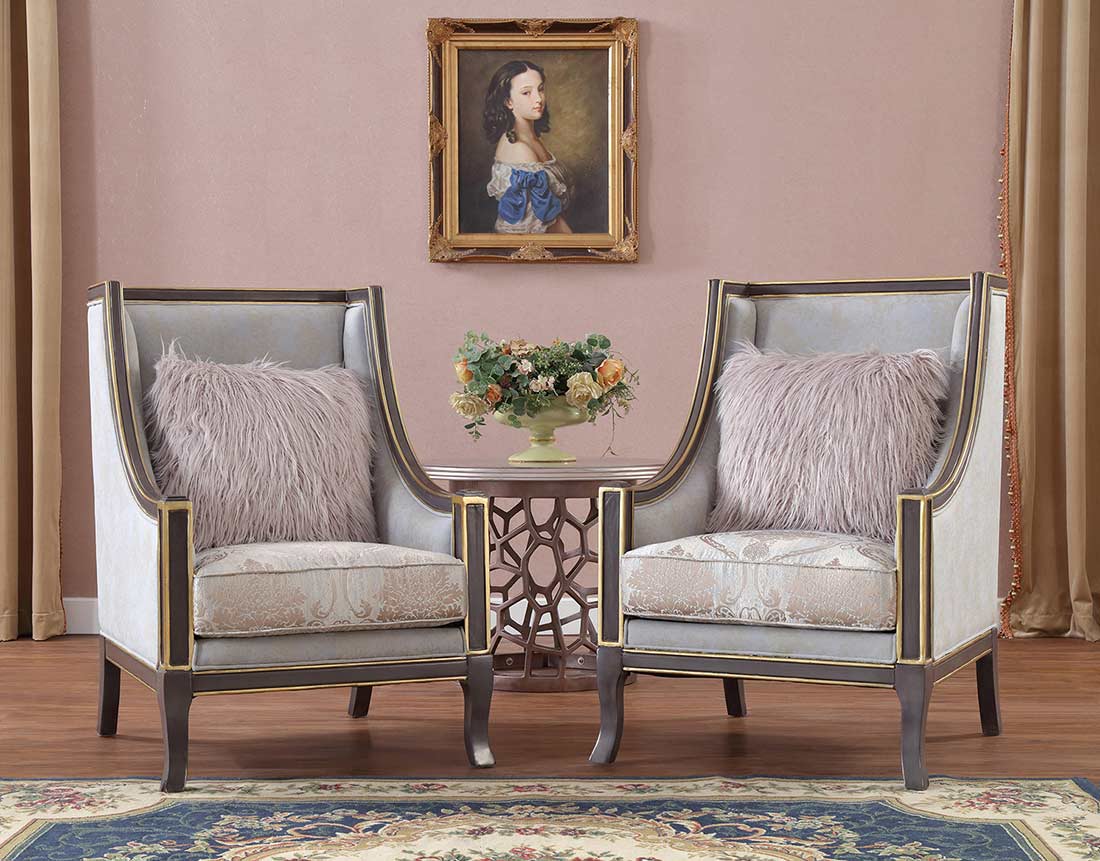 Gray Classic Fabric Sofa HD 030