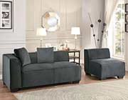 Graphite Fabric Sectional Sofa HE 303