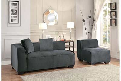 Graphite Fabric Sectional Sofa HE 303