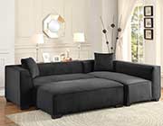 Graphite Fabric Sectional Sofa HE 303