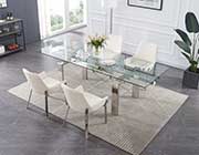 Glass dining table extensions NJ Fashion