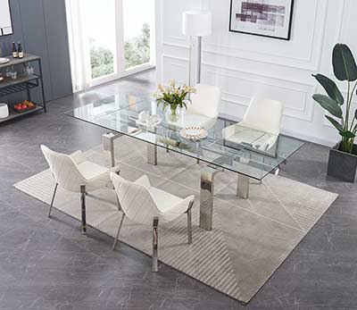 Glass dining table extensions NJ Fashion