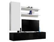 Floating Entertainment Center in Black and White HM30