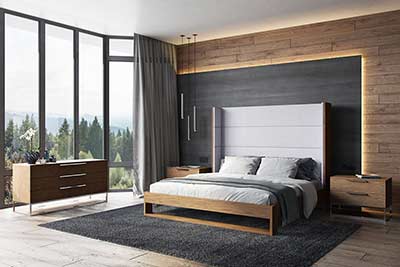 Modern Walnut Bed VG Helia