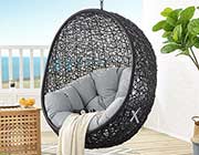 Swing Outdoor Patio Lounge Chair in Gray MW Ensphere