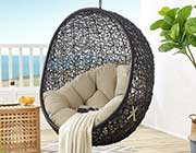 Swing Outdoor Patio Lounge Chair in Gray MW Ensphere