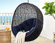 Swing Outdoor Patio Lounge Chair in Gray MW Ensphere