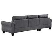 Gray Upholstered Curved Arms Sectional Sofa CO 550