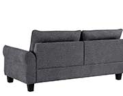 Gray Upholstered Curved Arms Sectional Sofa CO 550