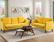 Modern Yellow Velvet Sofa HE Adalley