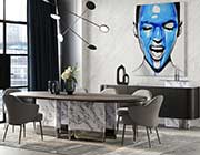 Black Oak Veneer Dining Table VG Roberto