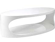 Kary White  Oval Caoffee table 