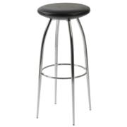 Bernie Bar Stool-Black-Chrome