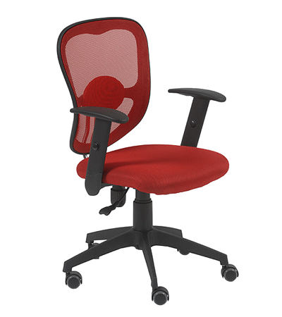 Quincy Red Swivel Office Chair