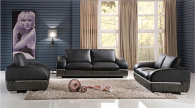 Modern Black Sofa Set EF01