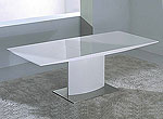 Modern extendable white lacquer dining table CR2014