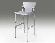 White leather bar stool CR121