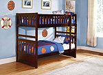 Dark Cherry Bunk Bed HE013