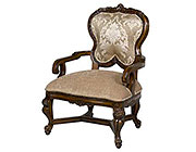 BT 057 Camel Accent Side Chair in Mahogany Finish