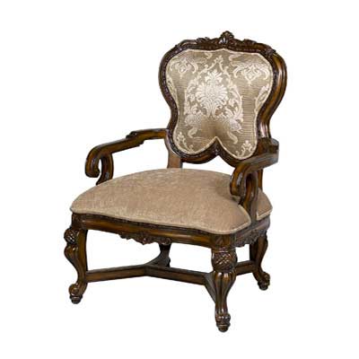 BT 057 Camel Accent Side Chair in Mahogany Finish