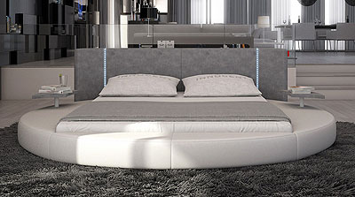 Mateo Round Bed with LED Lighting