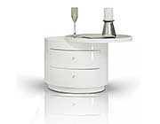 Contemporary White Lacquered Bed Graziano