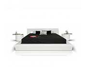 Contemporary White Lacquered Bed Graziano