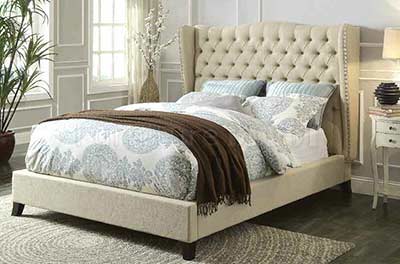 Fabienne Upholstered Bed with Optional Bench AC 650