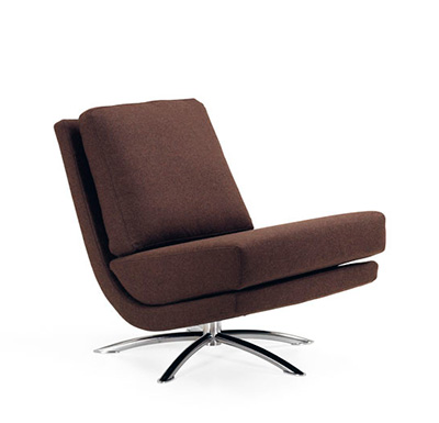 Fjords Breeze Swivel Fabric Chair in Brown