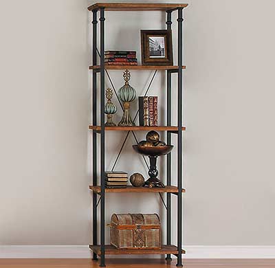 Bookcase Burnished rustic wood HE228