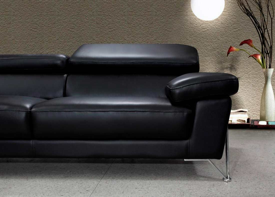 black leather sofa craig