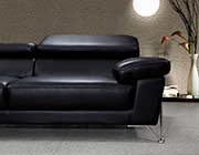 Modern Black Leather sofa set VG724
