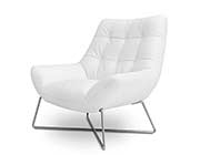 Modern White Tufted Occasional Chair VG728