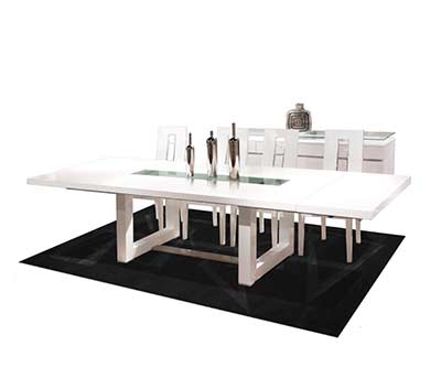 White Lacquer Dining table Nola