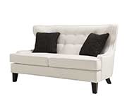 Tufted Cream Bonded leather Sofa AR411