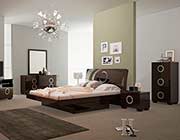 Modern Glossy Wenge Bed GU Verezzo