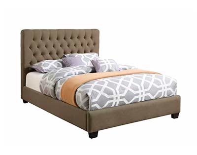 Charming Burlap Tufted Bed CO 528