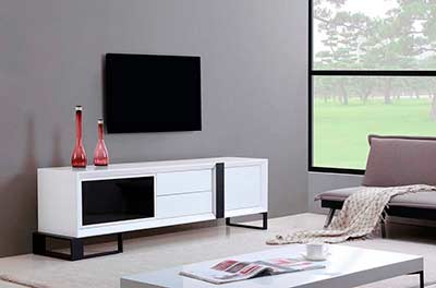 Extra Long Modern White TV Stand BM-36