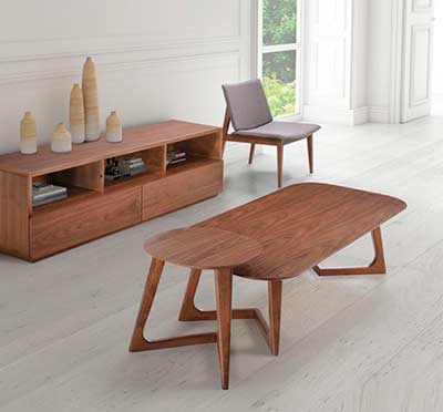 Modern Walnut Coffee Table Z097