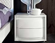 White Lacquer Bed EF Dana