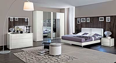 White Lacquer Bed EF Dana