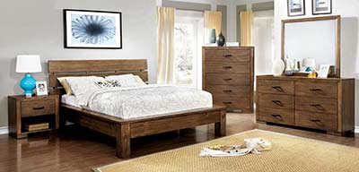 Platform Bed in Rustic Finish FA51