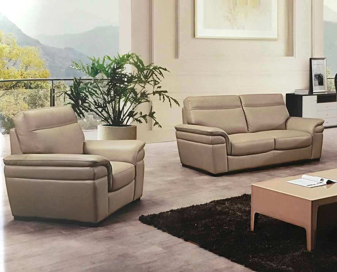 tan bonded leather sofa